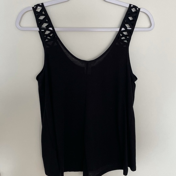 H&M Black Strappy Shoulder Tank Top | Size XS - Picture 2 of 5